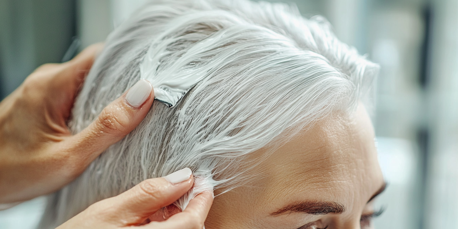 Illustration 1 effet bétadine sur cheveux blancs
