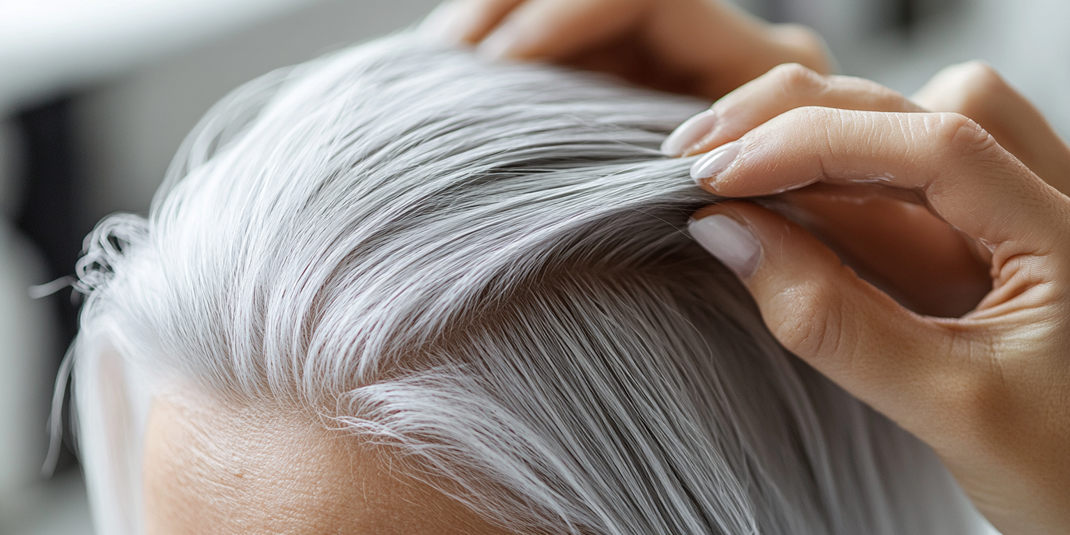 Illustration 2 effet bétadine sur cheveux blancs