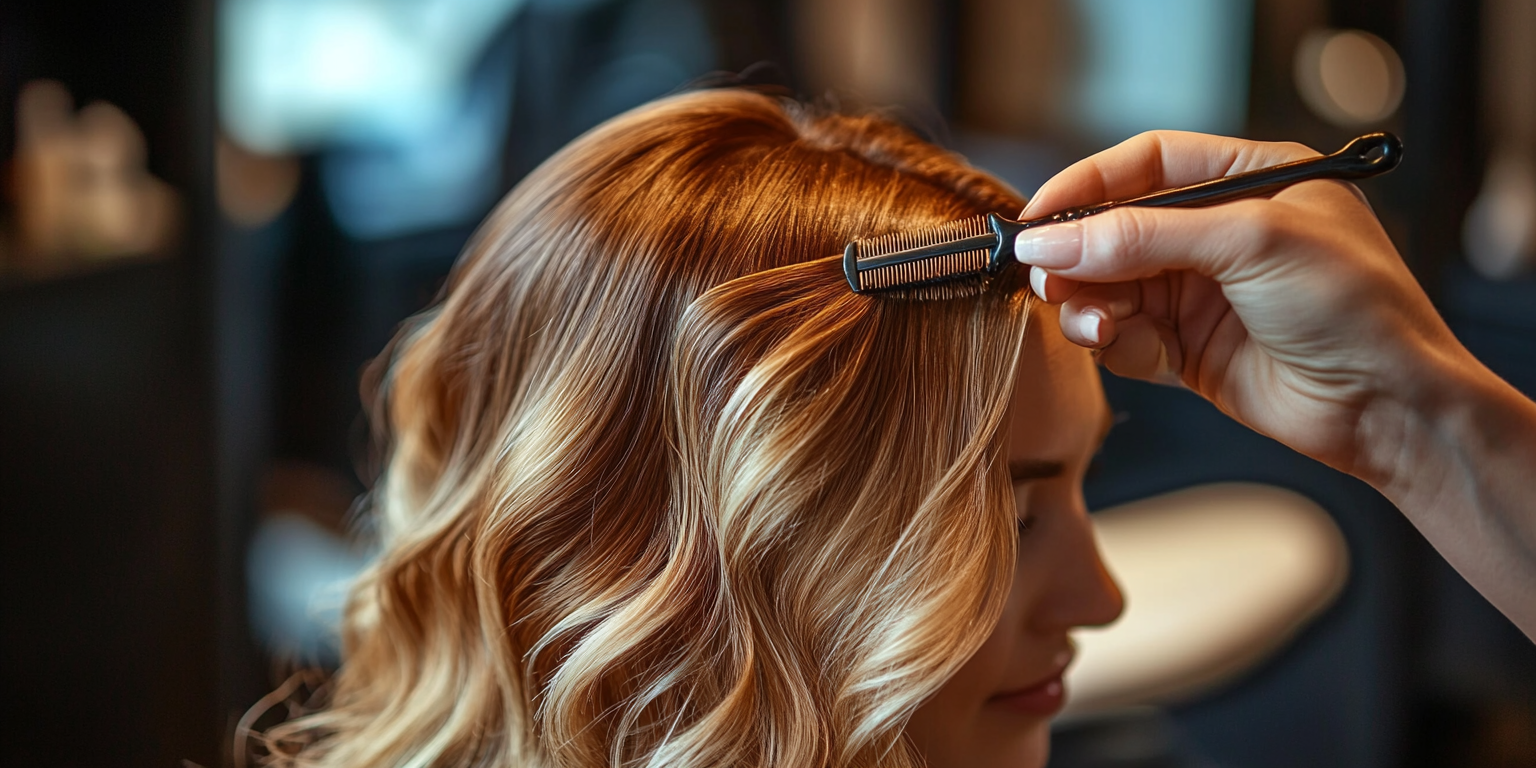 Illustration 2 faire une couleur sur des mèches blondes