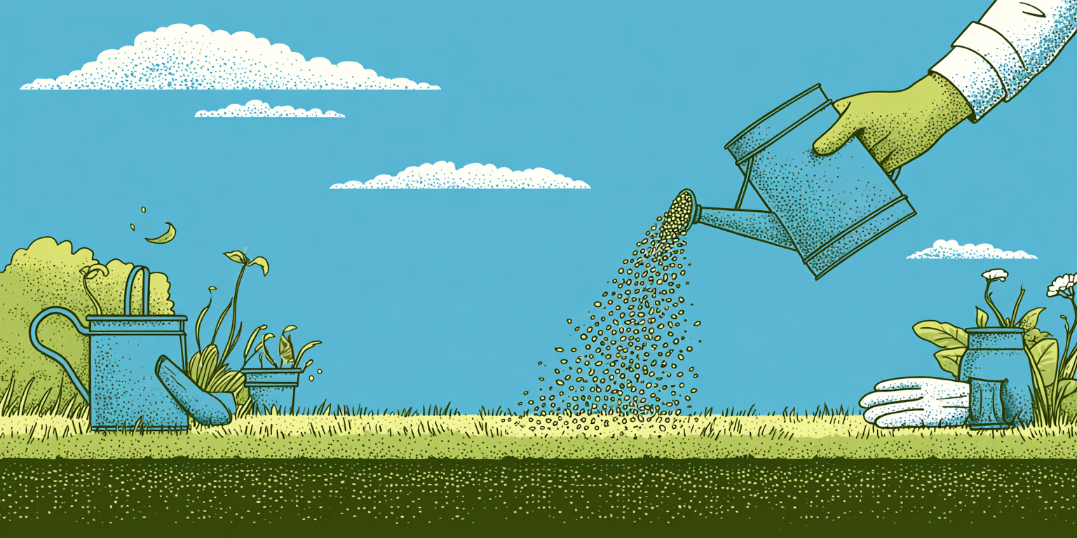Illustration 1 Semer gazon sans recouvrir les graines