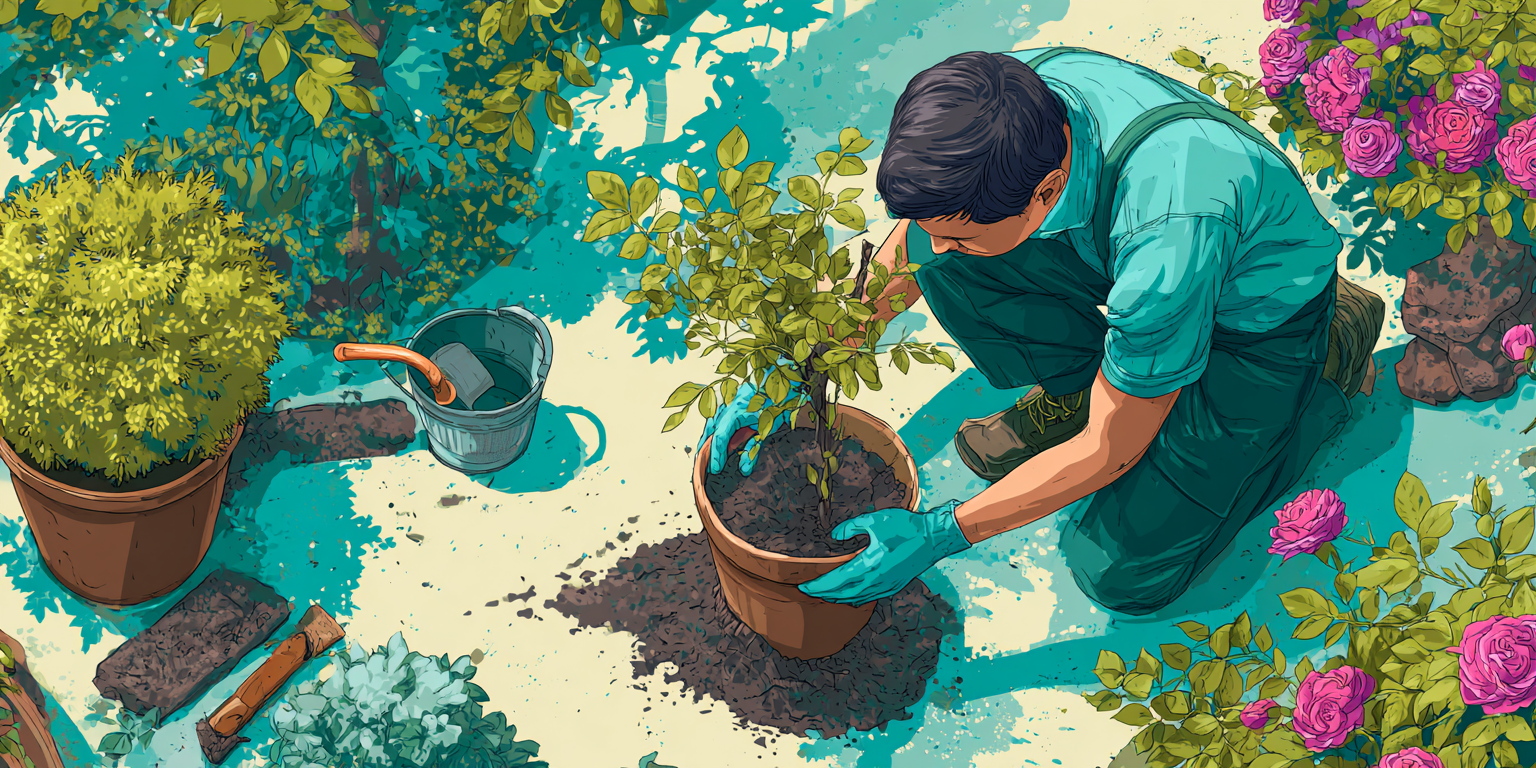 Illustration 1 Transplanter un rosier en été