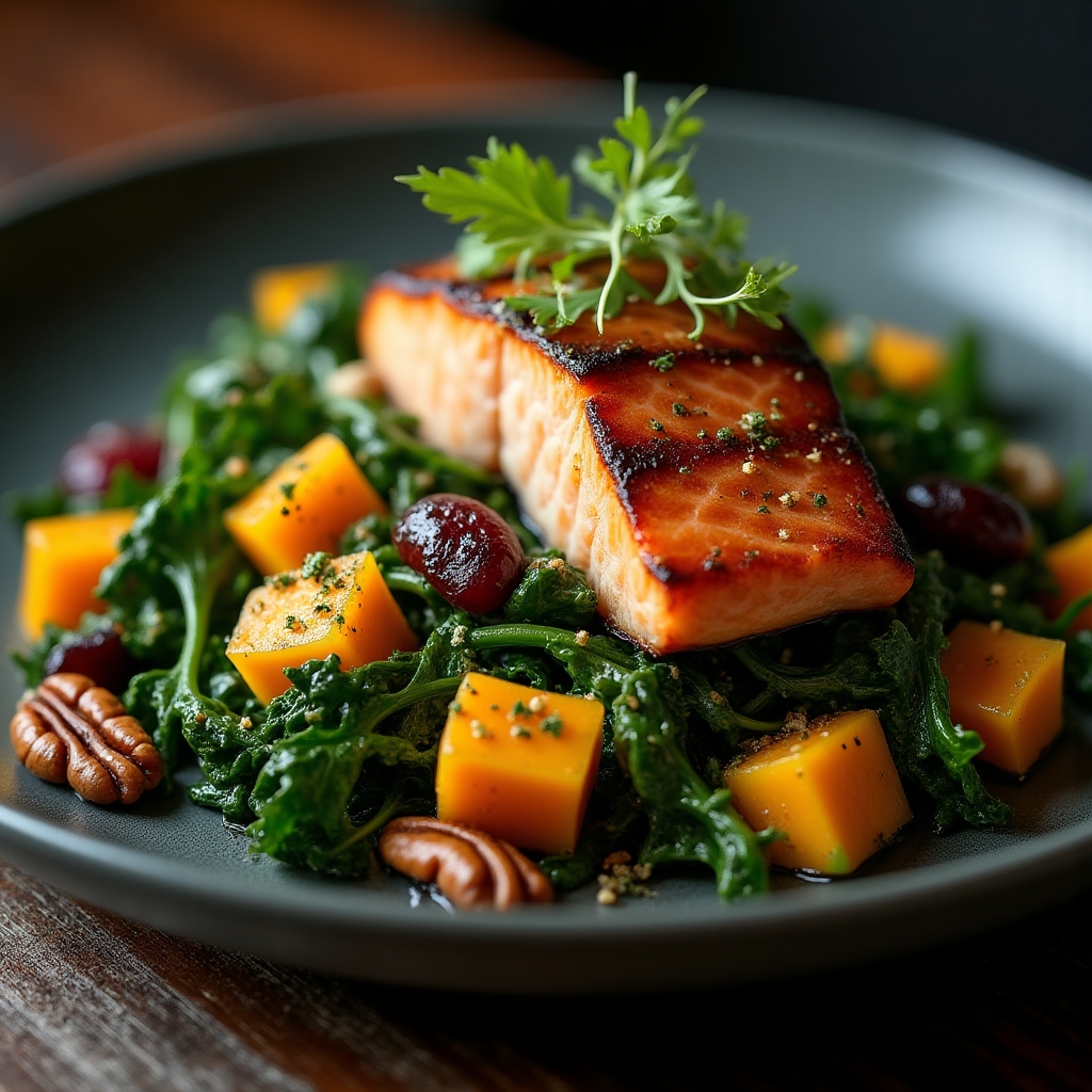 Sockeye Autumn Salad presentation