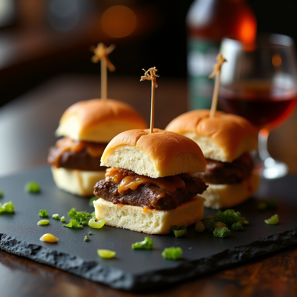 El Diablo Beef Sliders Trio presentation