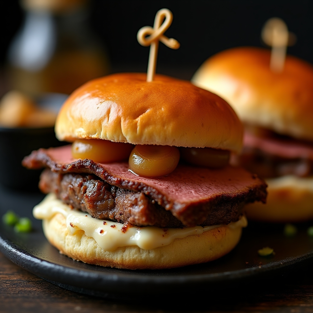 Mini Prime Rib Sliders presentation