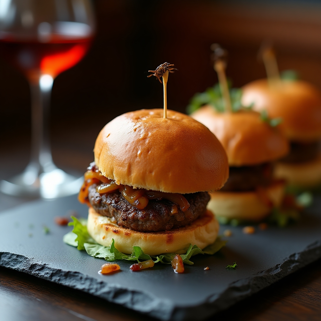 El Diablo Beef Sliders Trio presentation