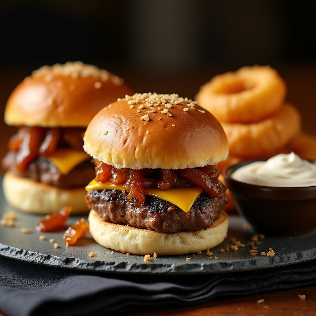 Hoisin-Glazed Prime Beef Slider Trio presentation