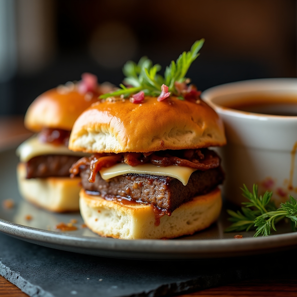 Hoisin Beef Sliders Trio presentation
