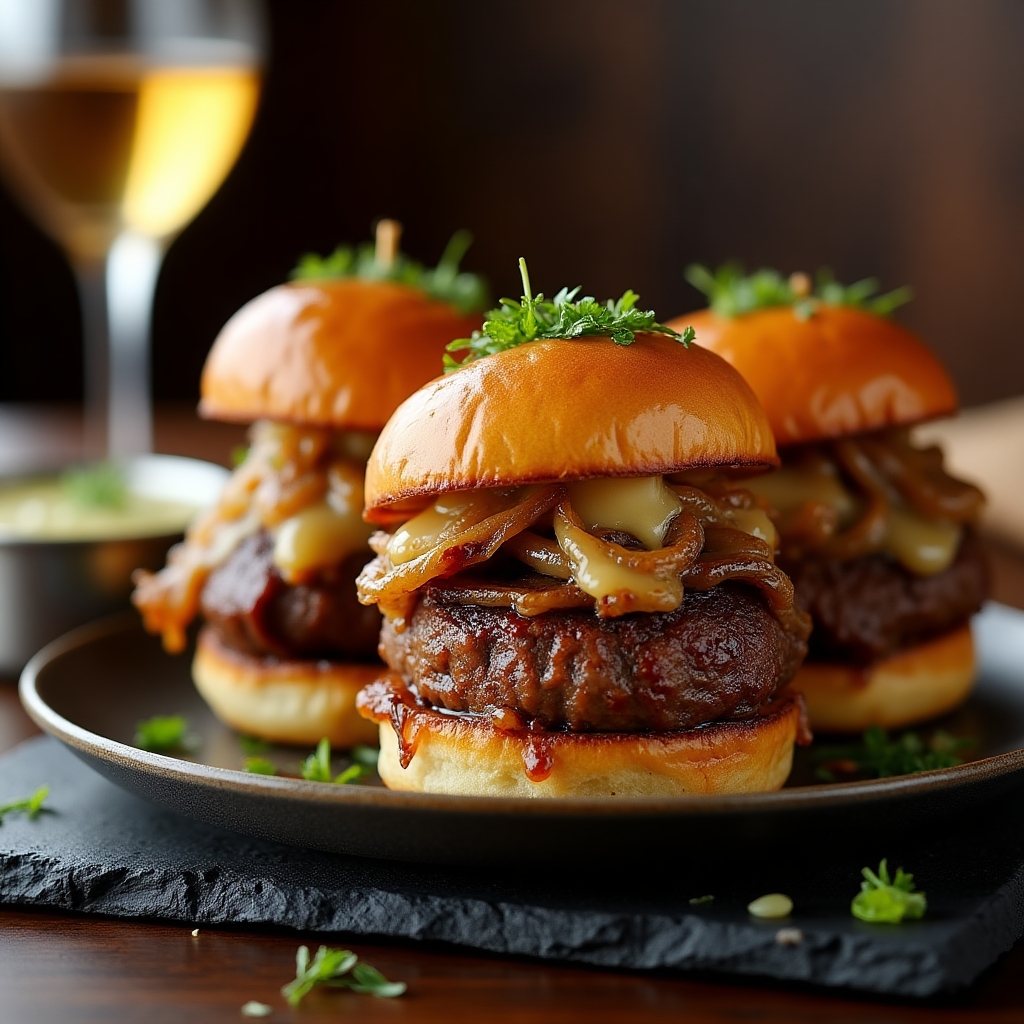 El Diablo Beef Sliders Trio presentation