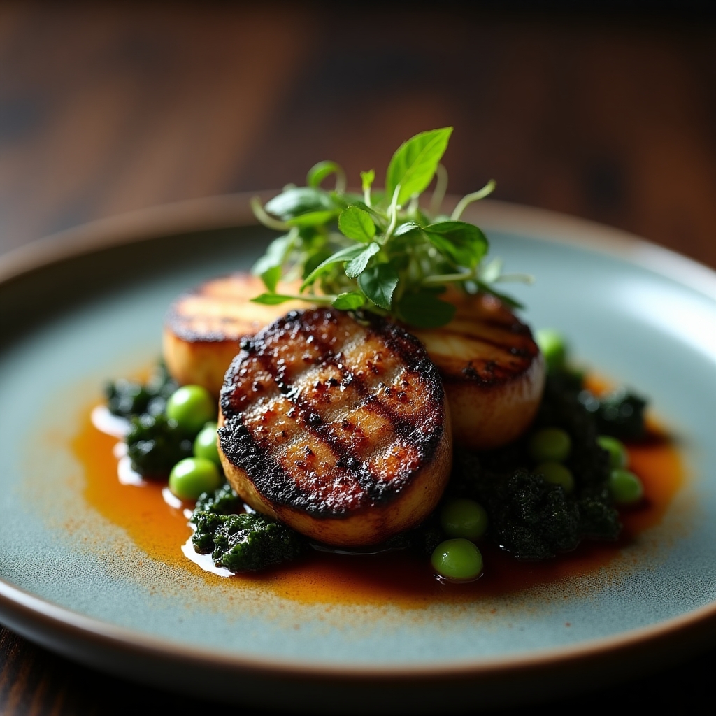 Riverside Grilled Venison Medallions presentation