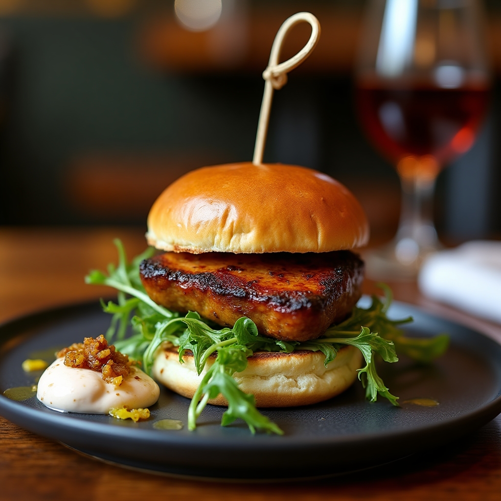 Maple Bourbon Pork Chop Sliders presentation
