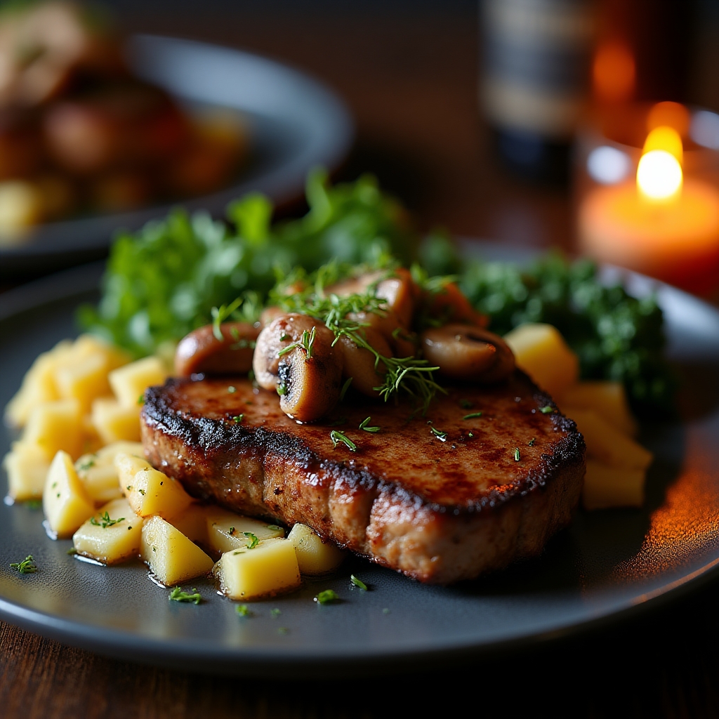 Riverside Cedar-Planked New York Strip presentation