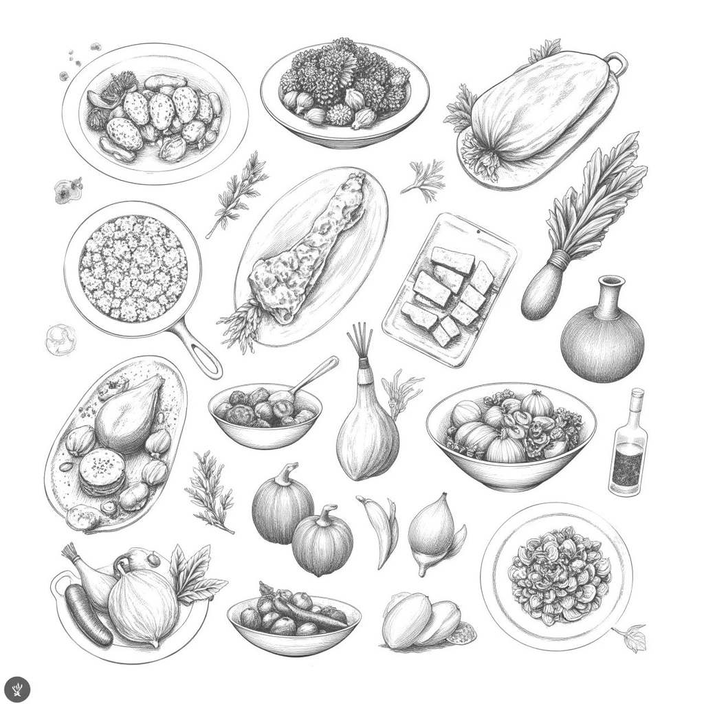 Hearthside Harvest Table concept sketch