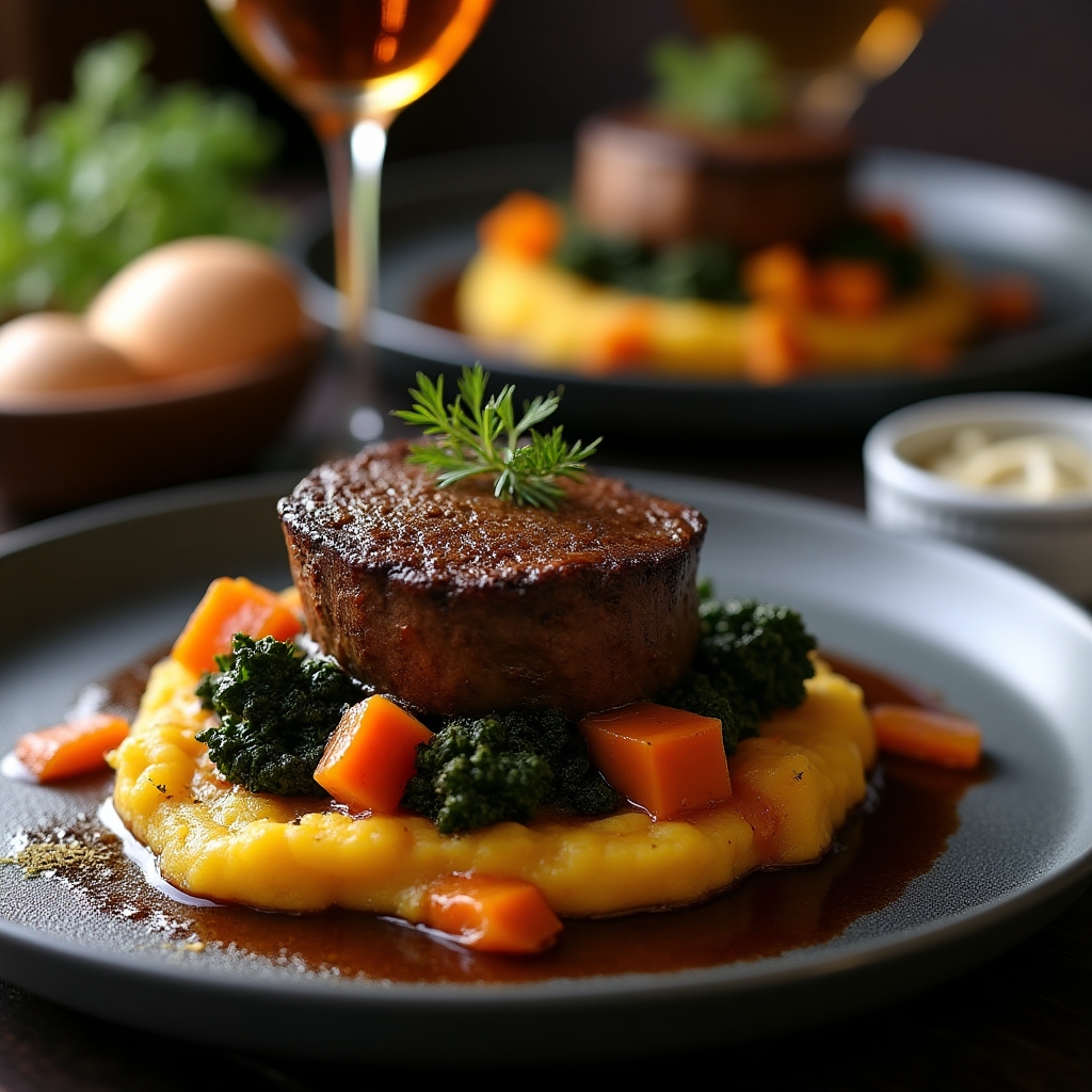Braised Beef & Root Vegetable Ragout presentation