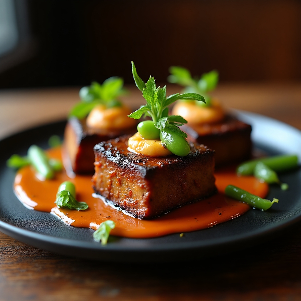 Hoisin-Glazed Filet Bite Skewers presentation