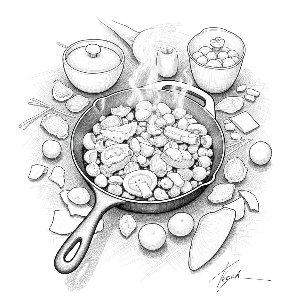 Mushroom & Maple Harvest concept sketch