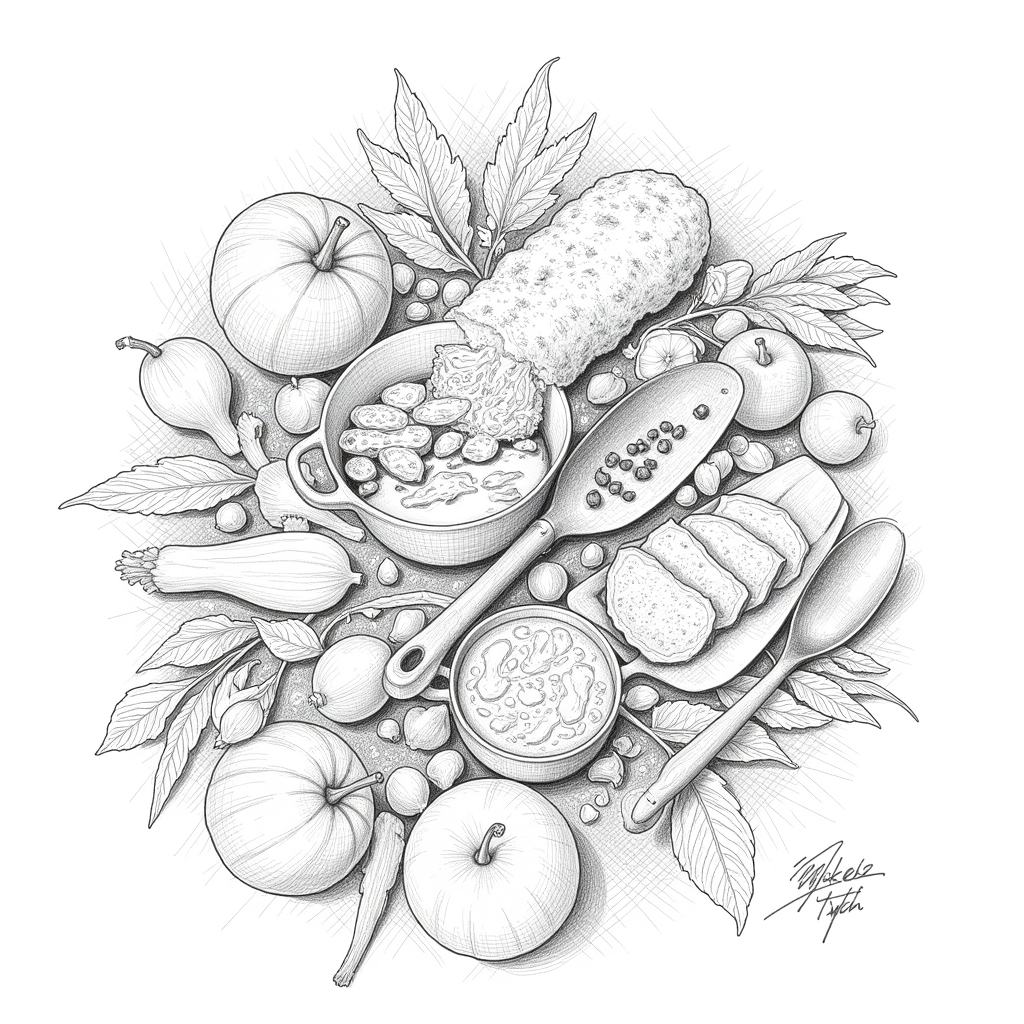 Autumn River Valley Feast concept sketch