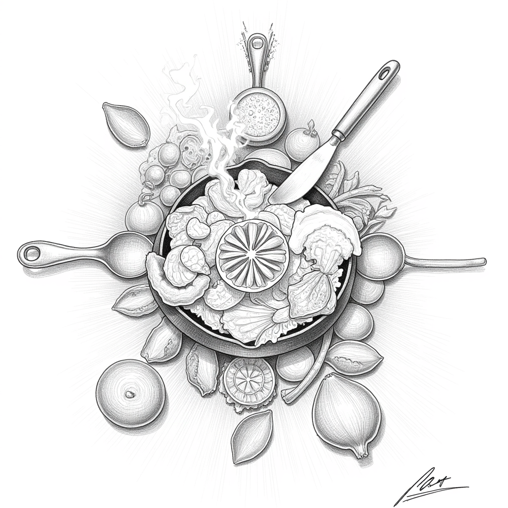 Skagit Bay Seafood & Spice concept sketch