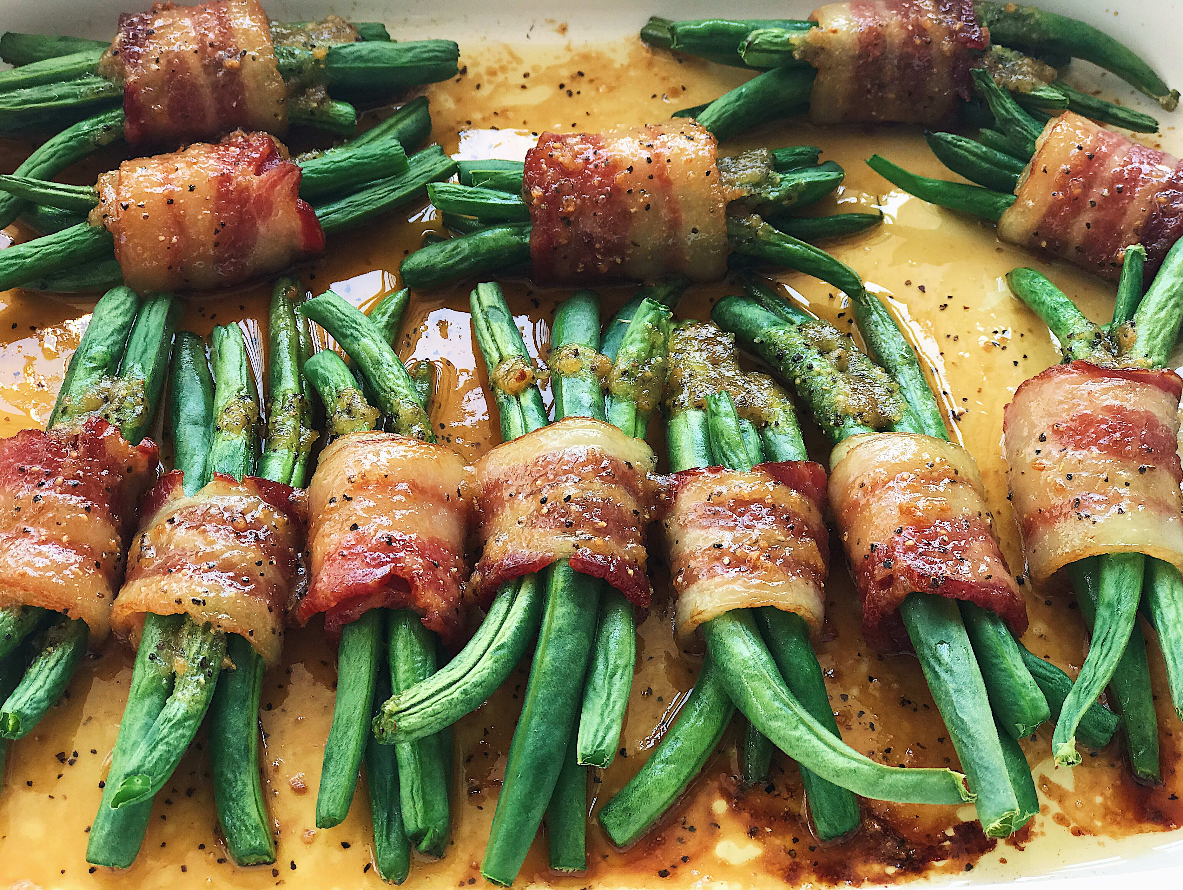 Bacon Wrapped Green Been Bundles