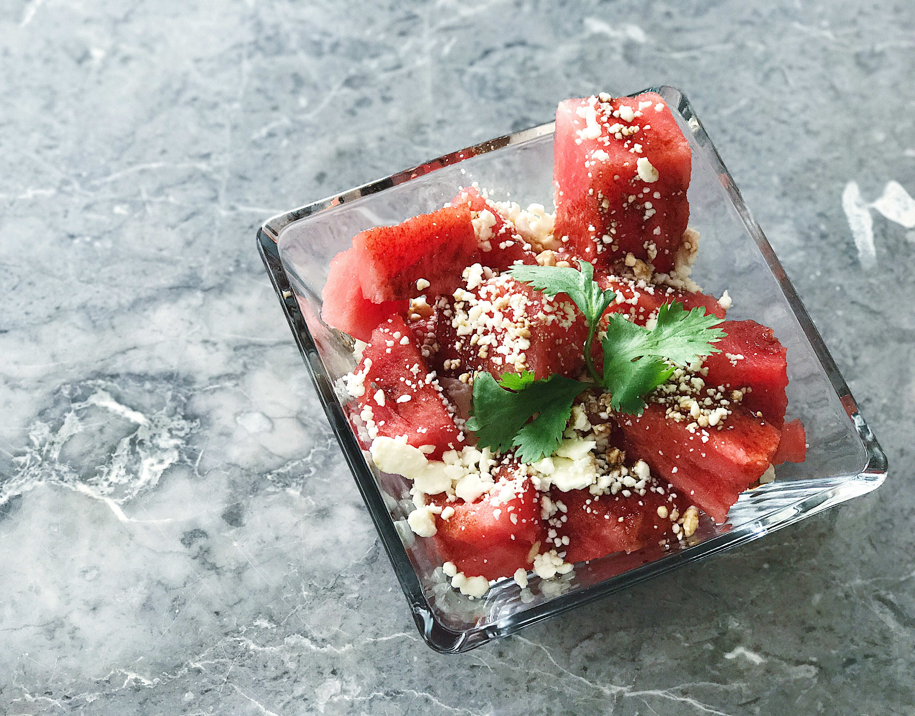 Balsamic and Feta Watermelon Salad