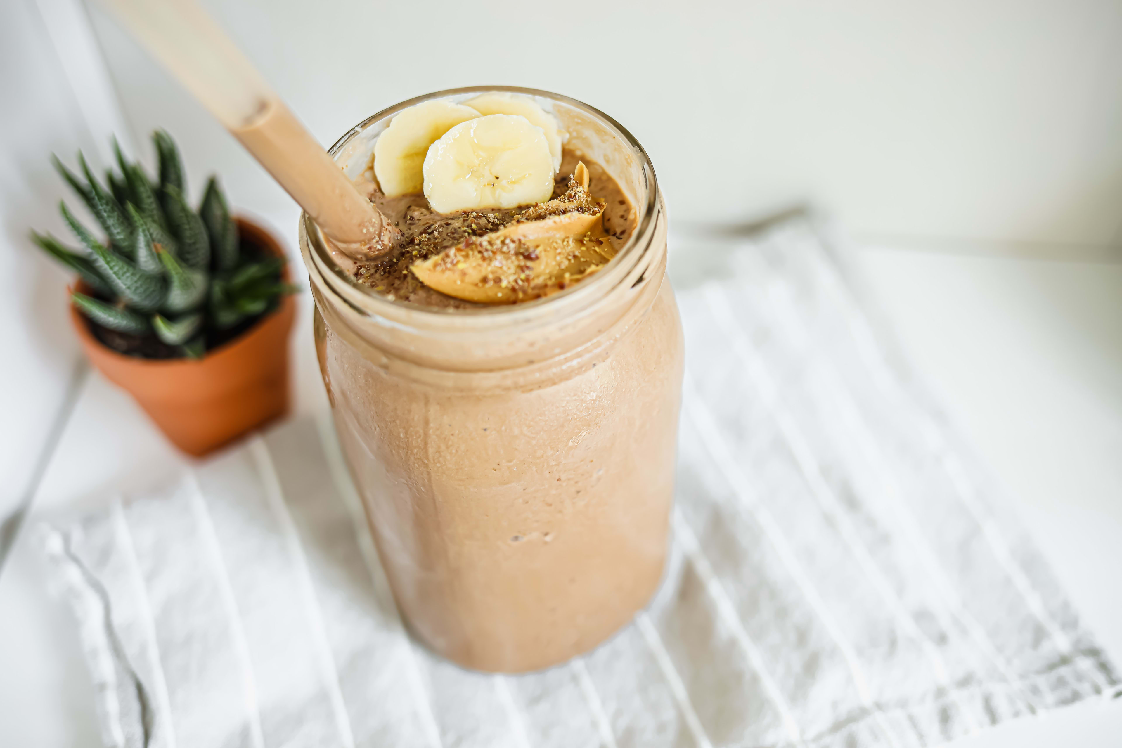 Chocolate-Peanut Butter Protein Smoothie
