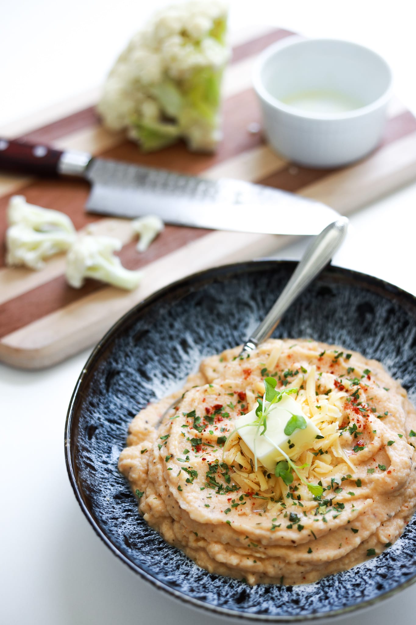 Creamy Mashed Cauliflower With Gouda