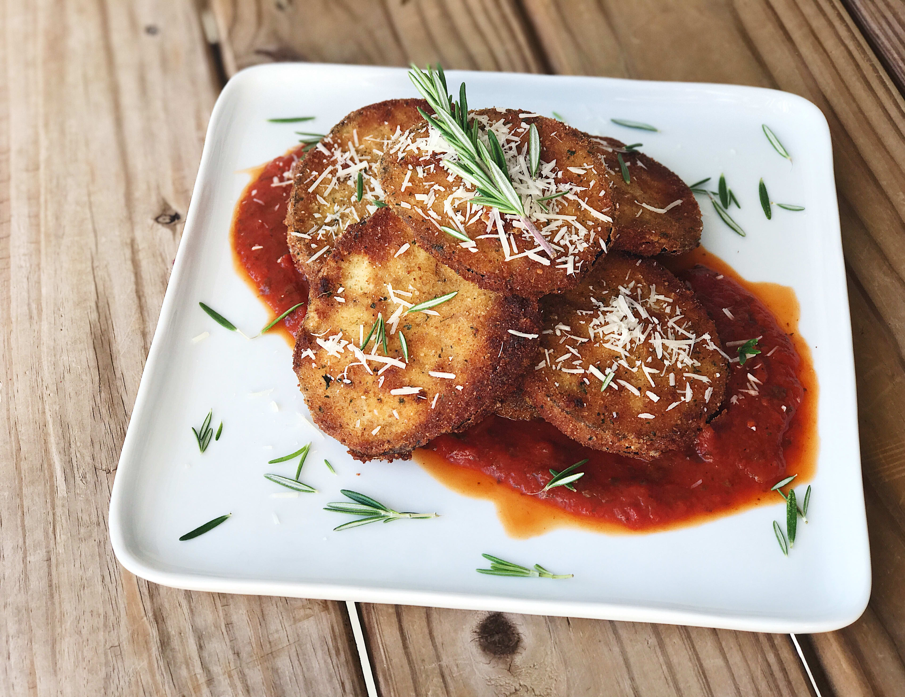 Fried Eggplant Parmesan