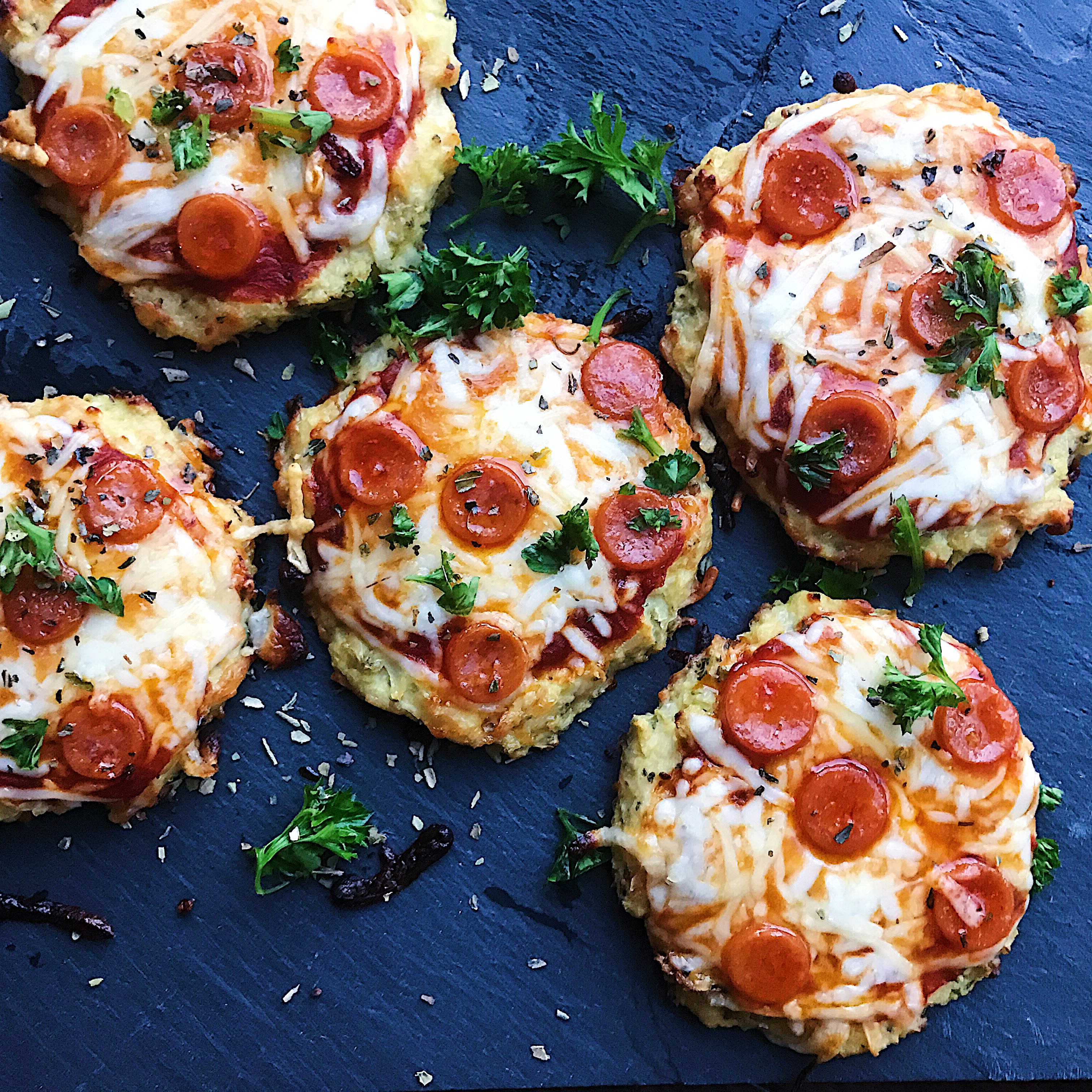 Mini Cauliflower Crust Pizzas