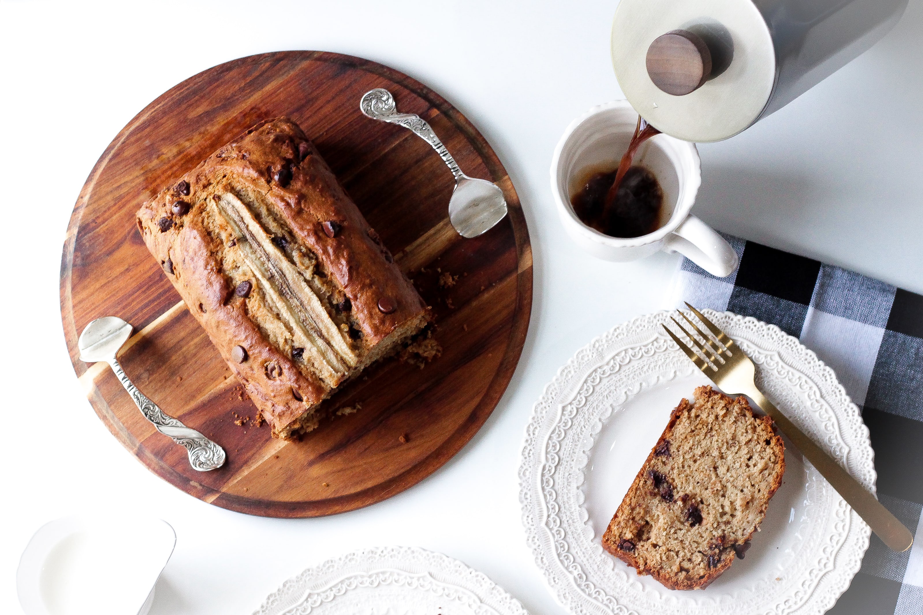 Peanut Butter Chocolate Chip  Banana Bread