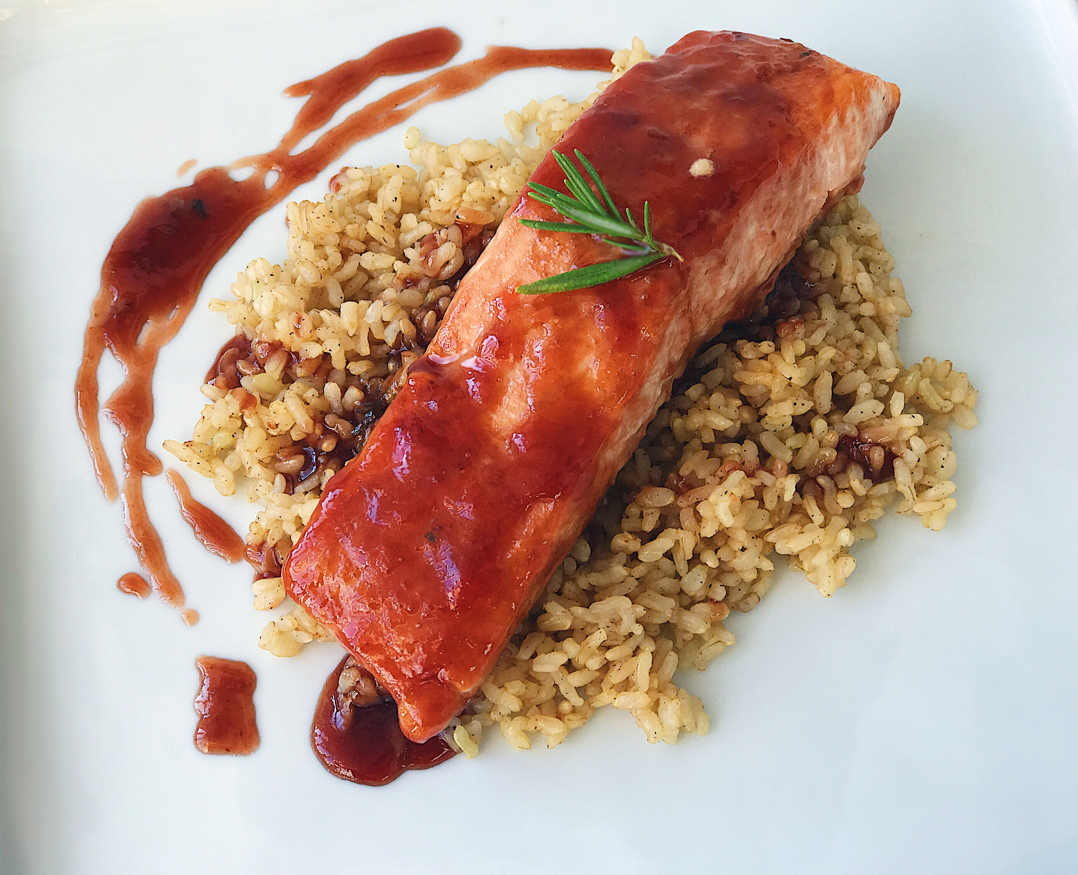 Strawberry Balsamic Glazed Salmon