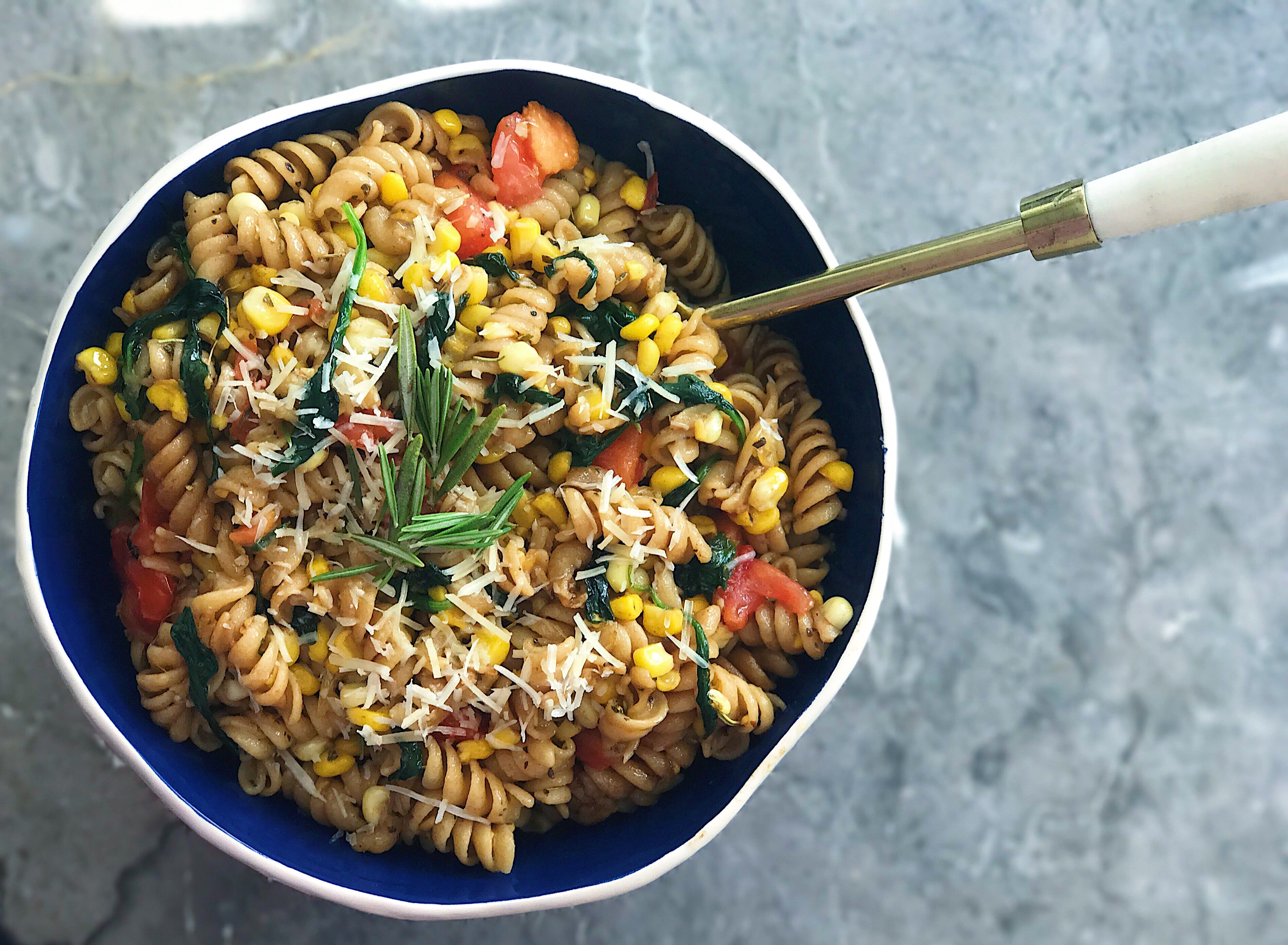 Summer Corn & Tomato Pasta