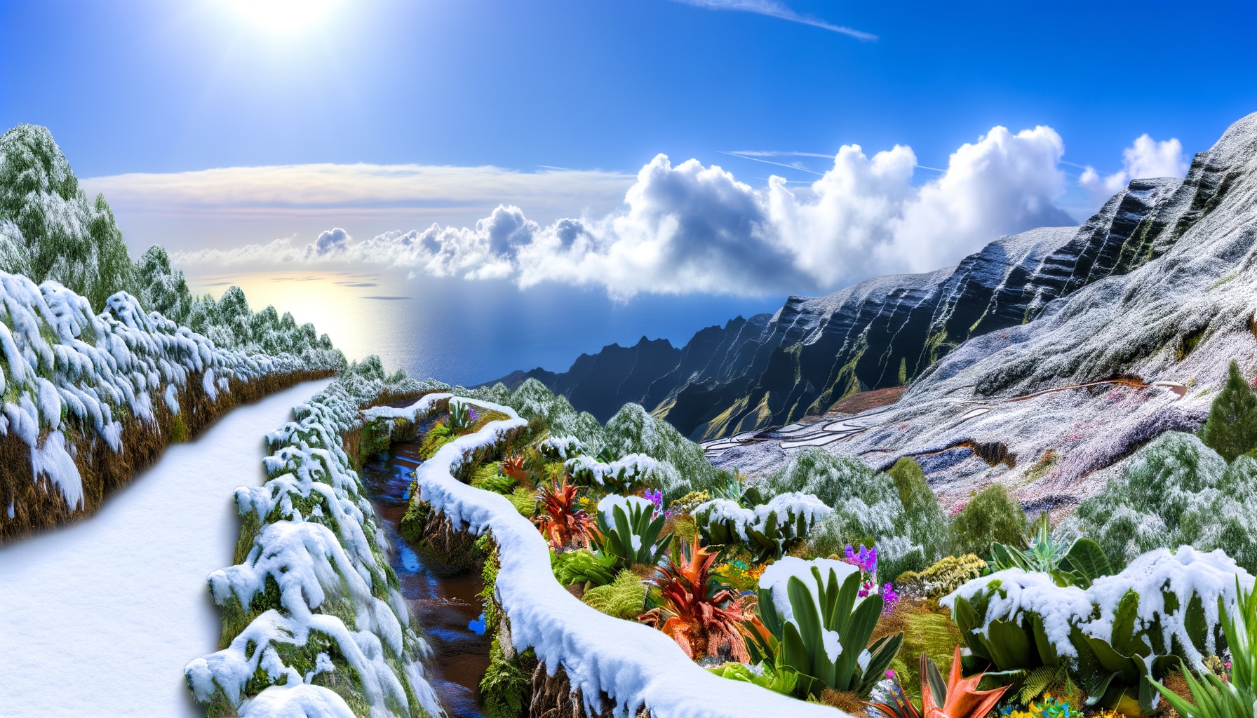 Snow Forecast in the Mountains of Madeira