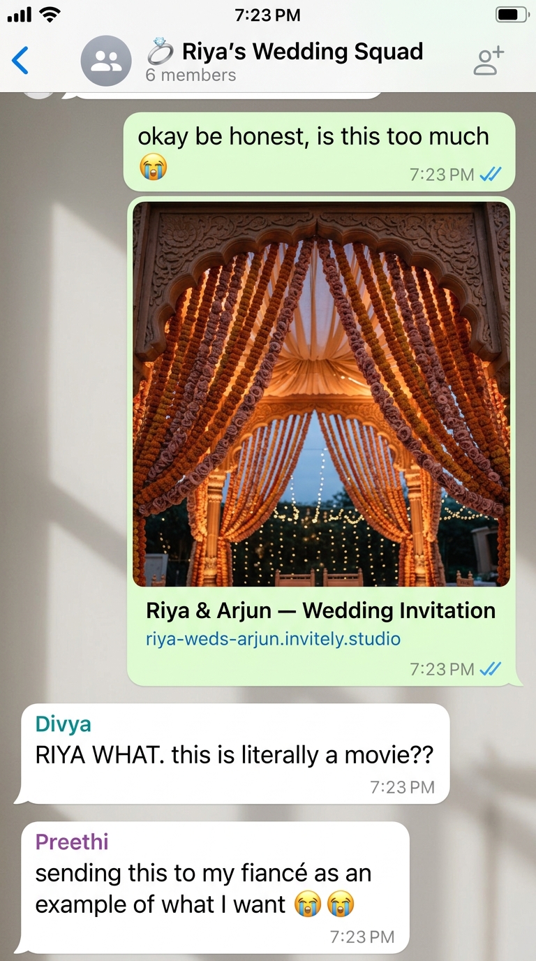WhatsApp group reaction