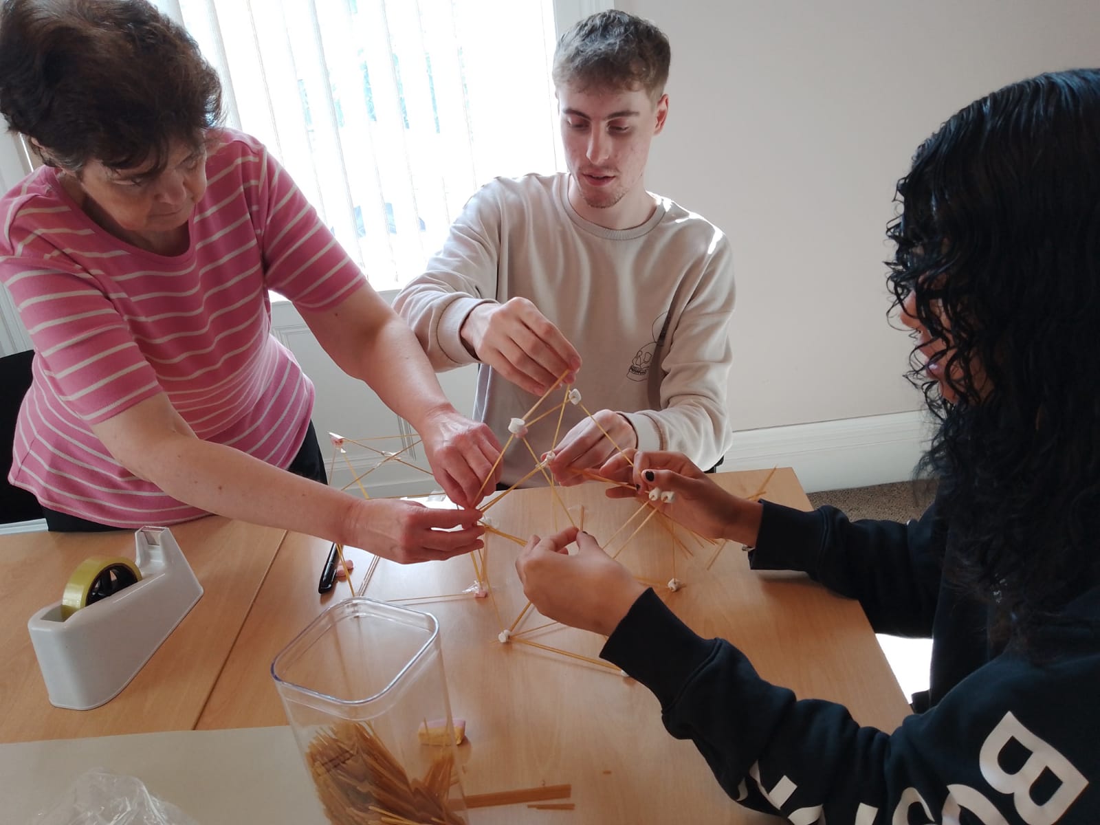 Participants in a Beanstalk to Work skills session in Lancashire