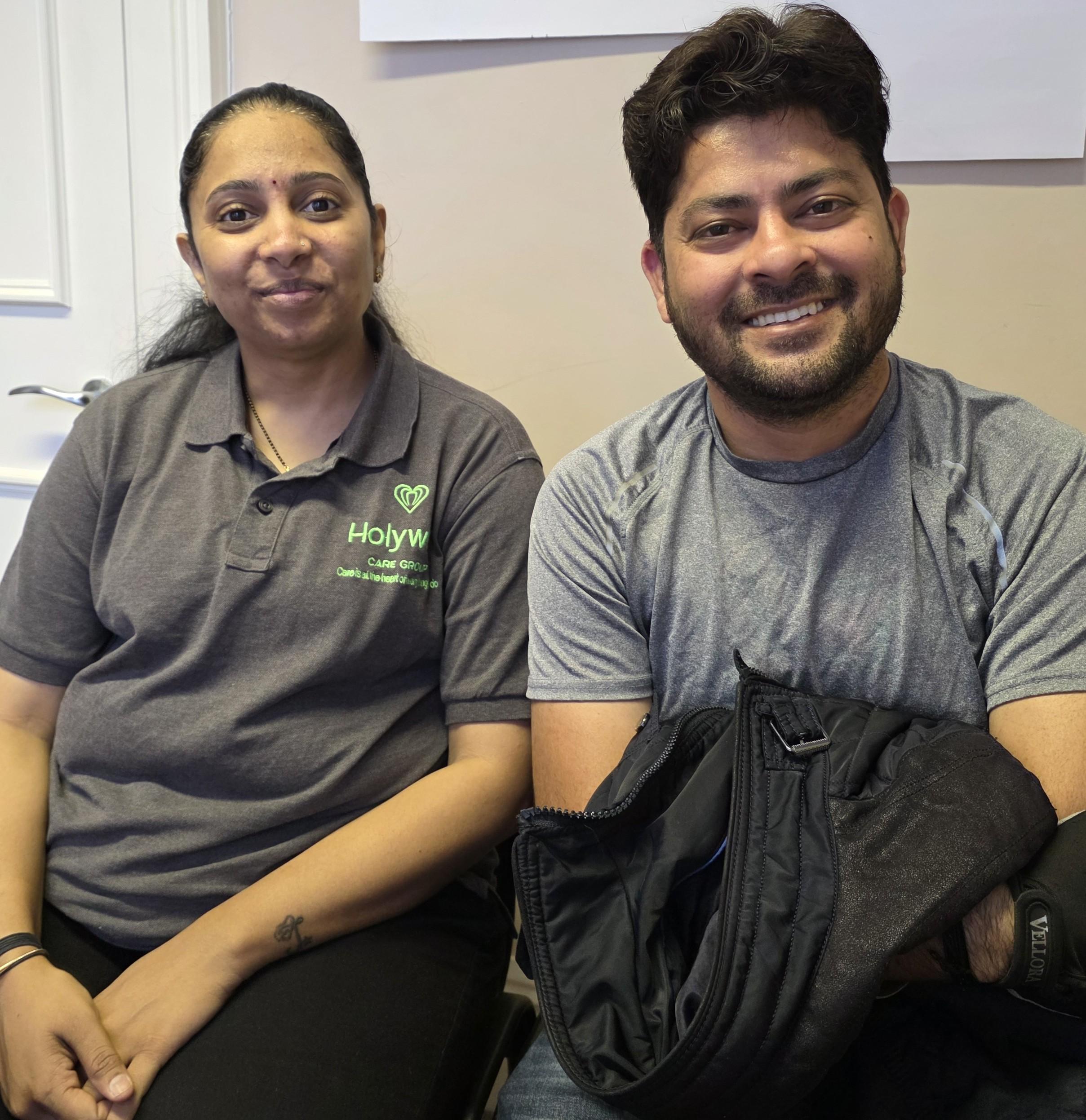 Anuja and Jitendra, WorkWell programme participants