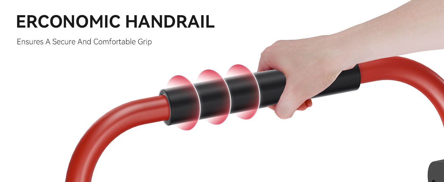 KINGRACK Step Ladder, 3 Step Ladder with with Anti-Slip and Wide Pedal,Portable Foldable Step Stool with Handgrip,Tall Sturdy Step Ladder for Home Kitchen Household,Red thumbnail 2