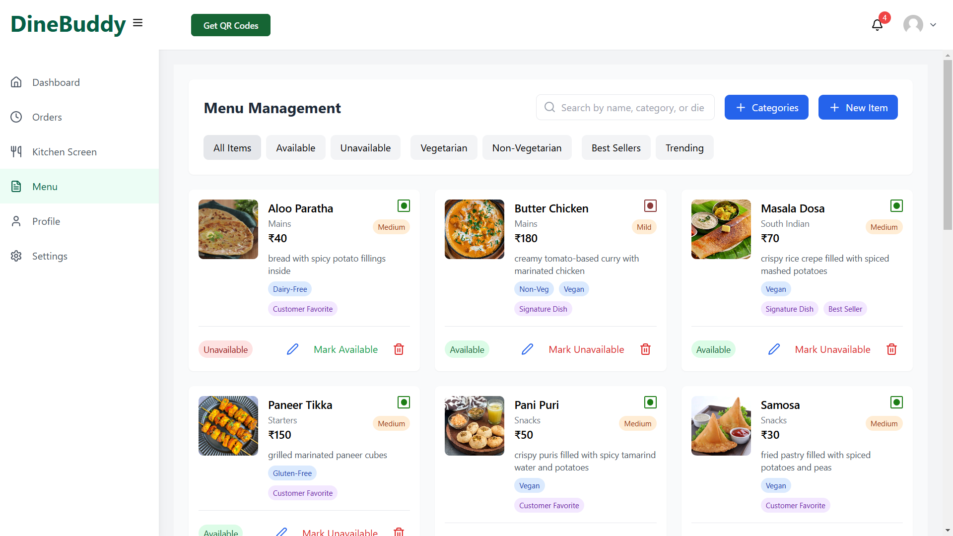 Instant Menu Mastery