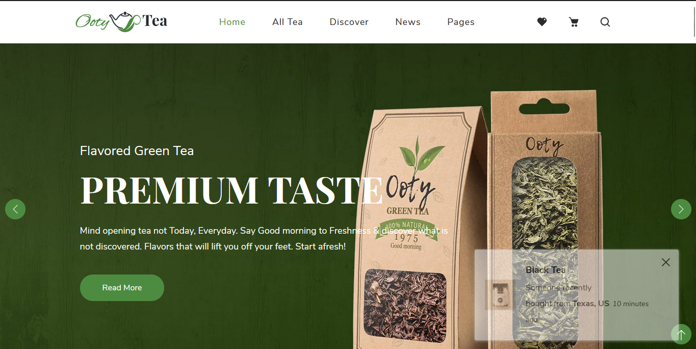 Tea Production Company Shopify Theme