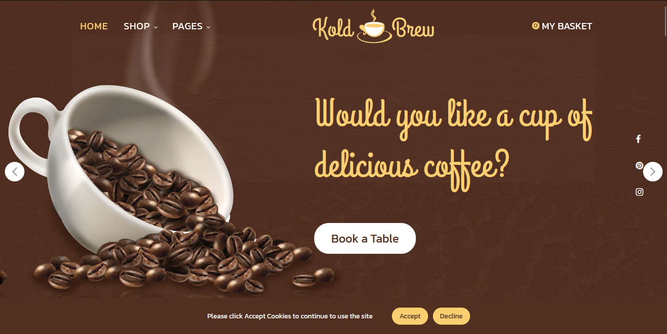 Coffee Shop Shopify Theme
