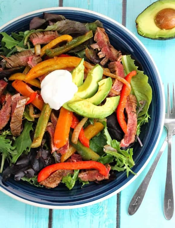Ensalada de fajitas de res Las mejores recetas de cocina