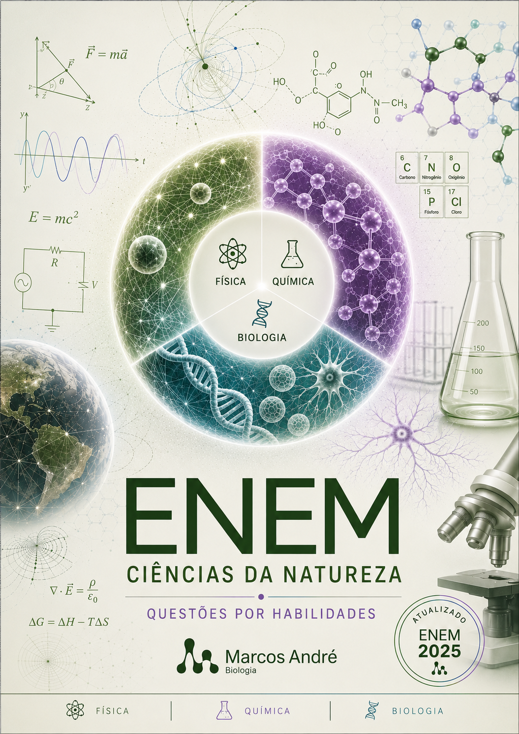 Capa do Caderno Enem por Habilidades - Ciências da Natureza