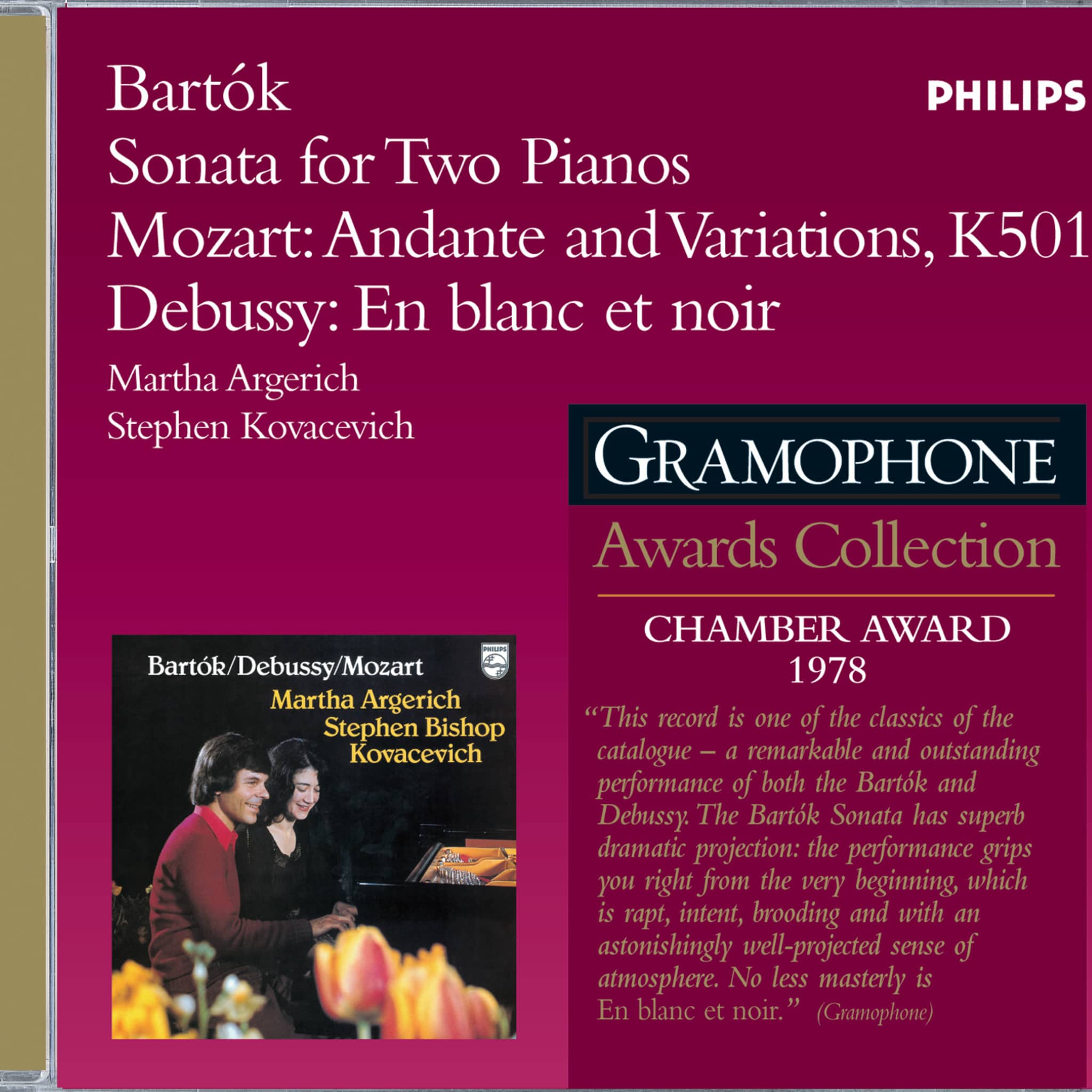 Bartok: Sonata For 2 Pianos And Percussion / Mozart/Debussy