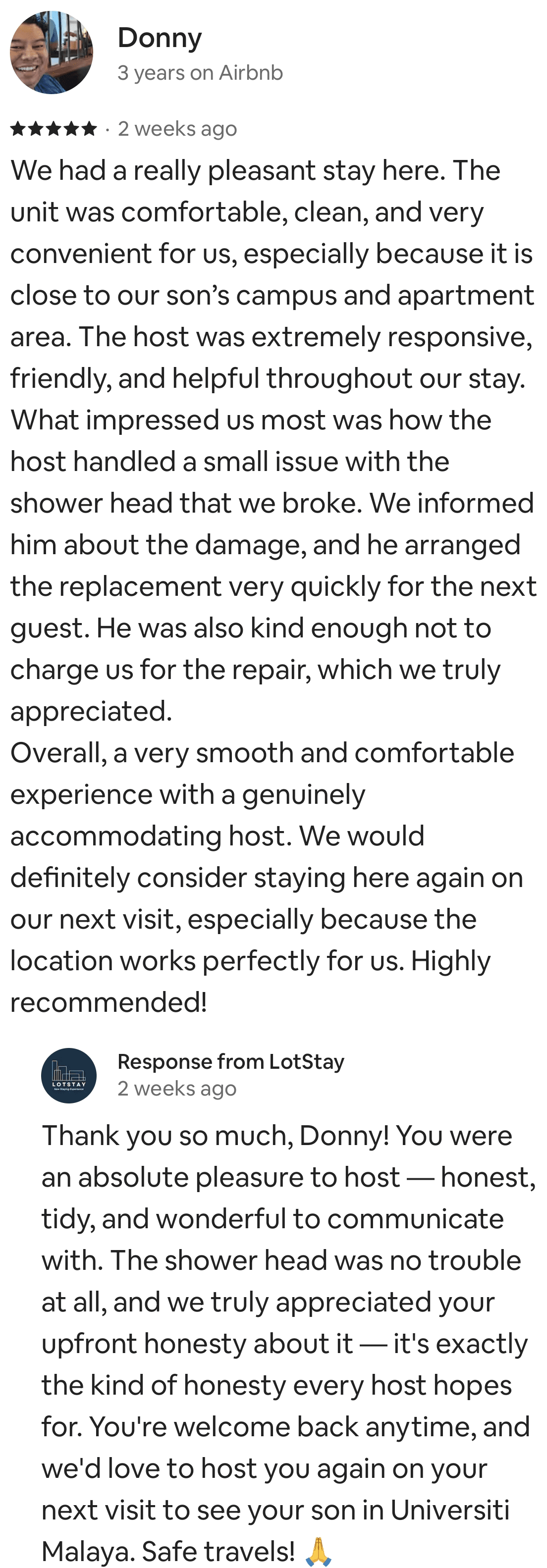 Guest review 1