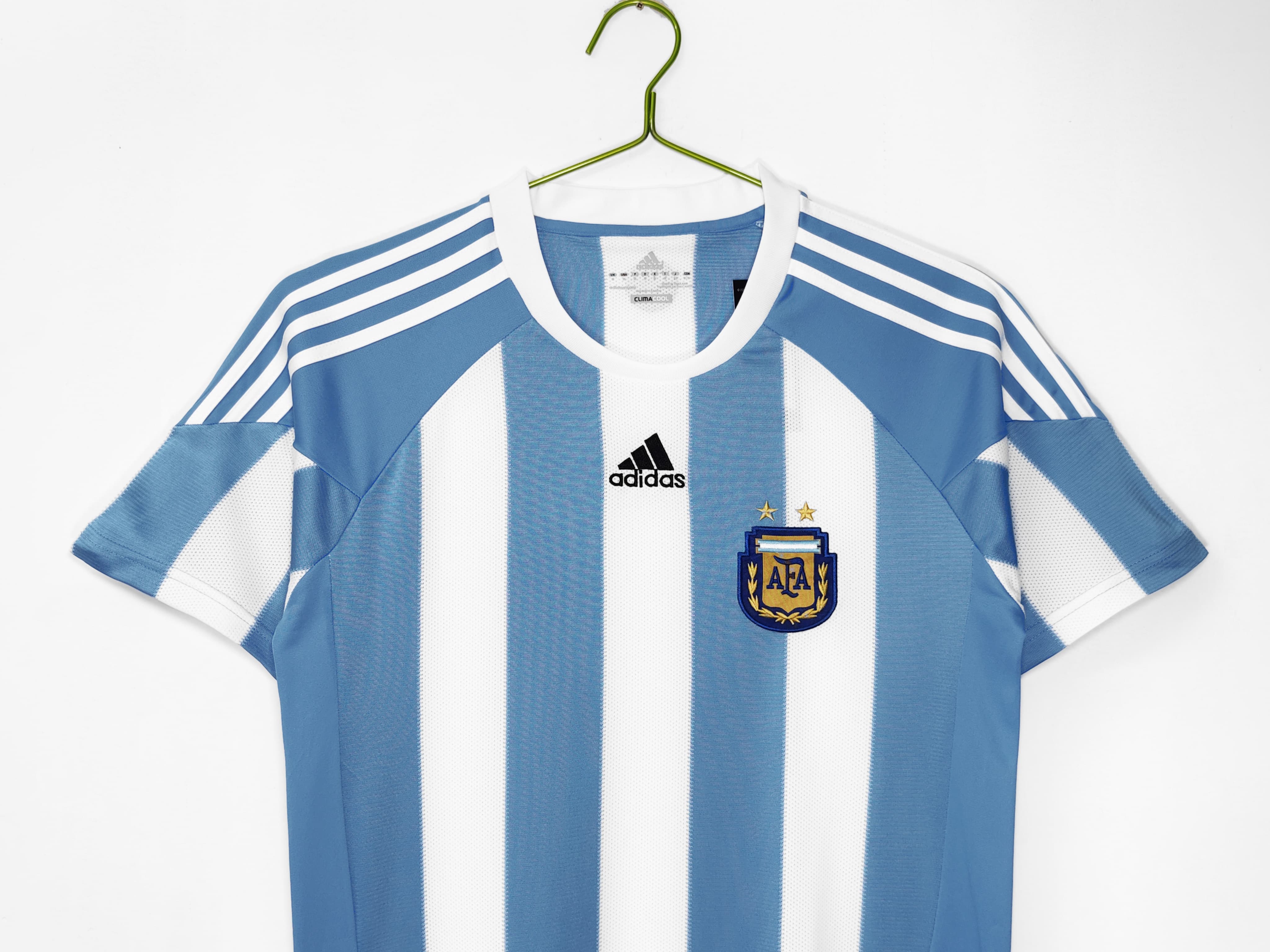 The Argentina Retro 2010 FIFA World Cup Home Football Jersey 5