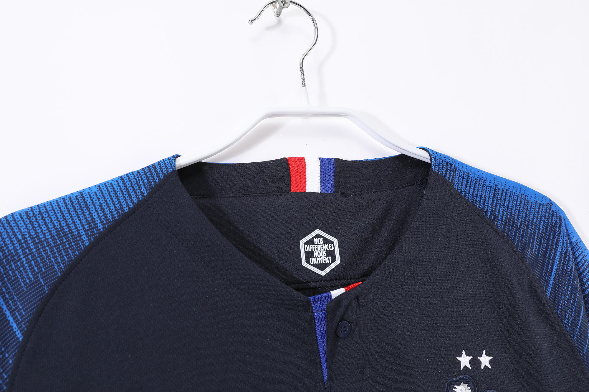 The France Retro 2018 FIFA World Cup Champion Home Football Jersey 4