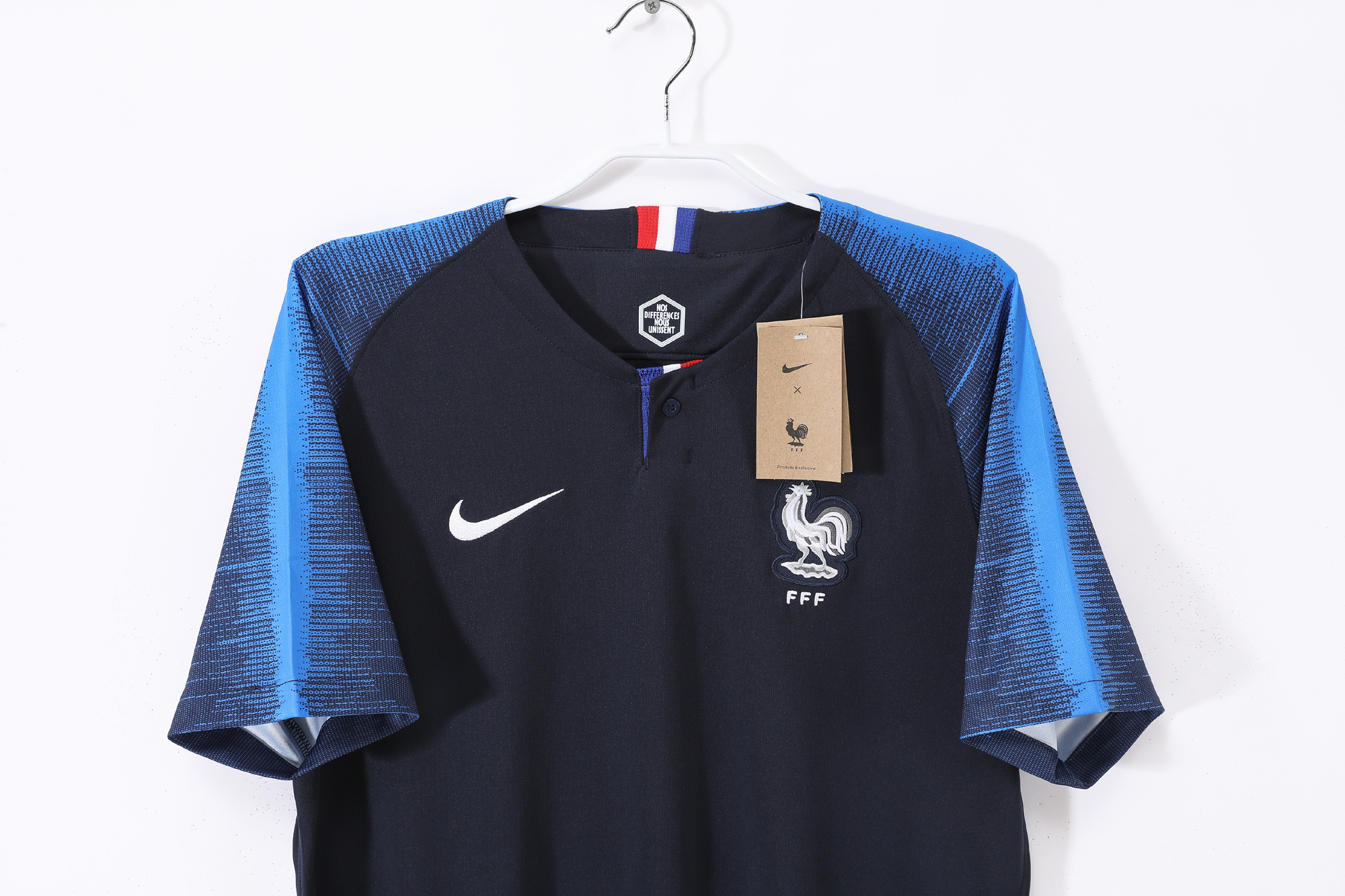 The France Retro 2018 FIFA World Cup Champion Home Football Jersey 8