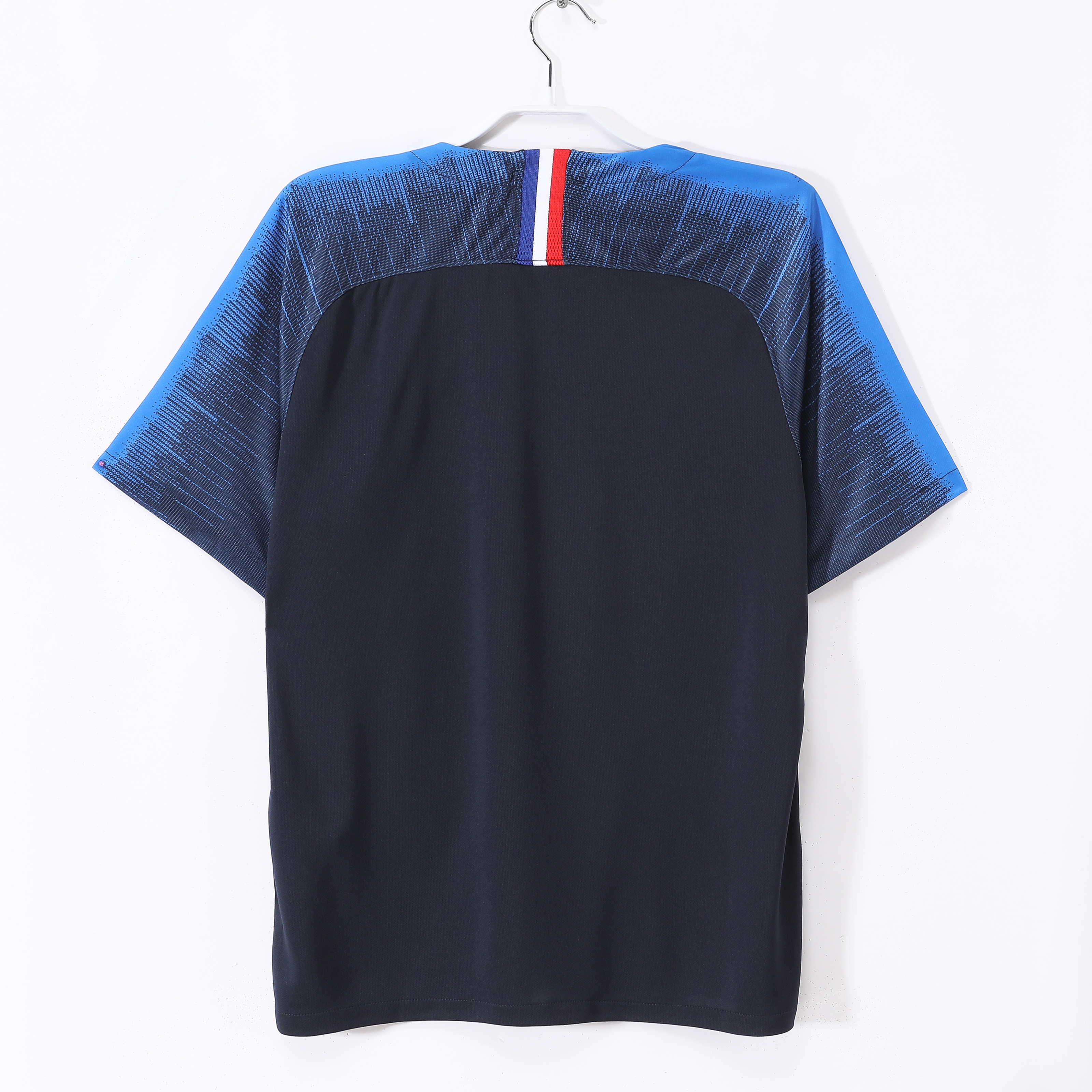The France Retro 2018 FIFA World Cup Champion Home Football Jersey 9
