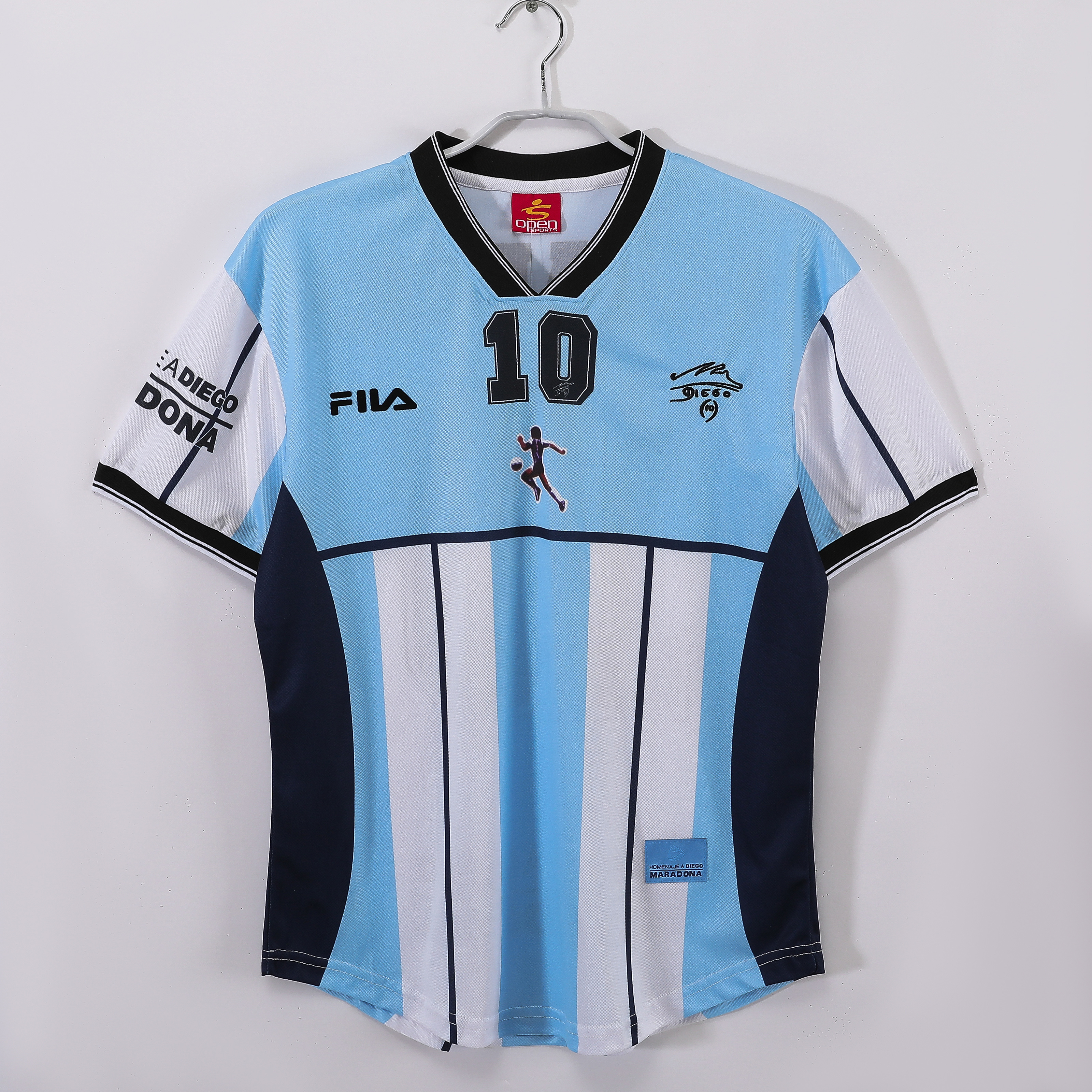 The Argentina Retro 2001 Home Memorial Edition Football Jersey 1