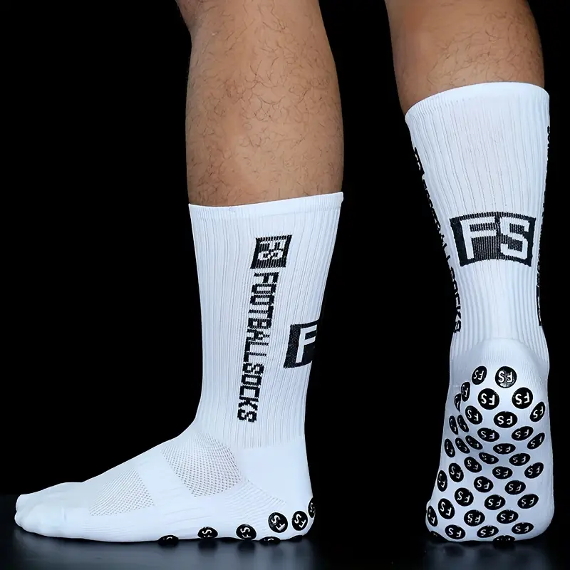 The Black & White Premium FS Grip Football Socks 3