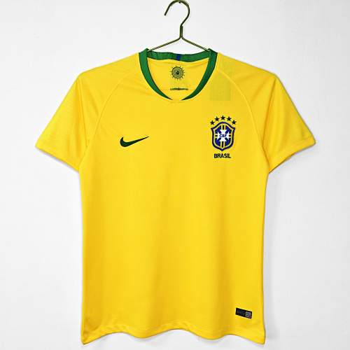 The Brazil 2018 Vintage Home Football Jersey 1