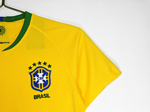 The Brazil 2018 Vintage Home Football Jersey 5